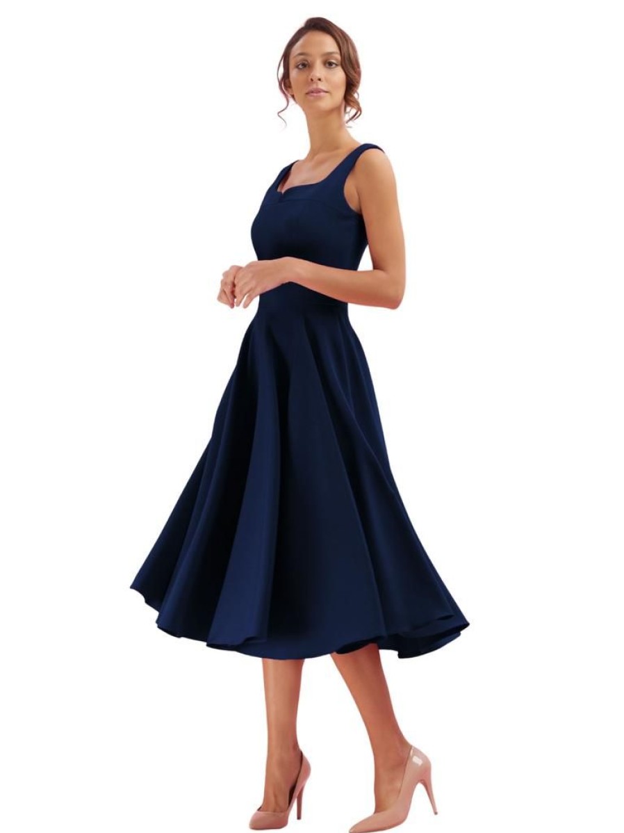 The Pretty Dress Company Lola Midi - Navy | Dresses