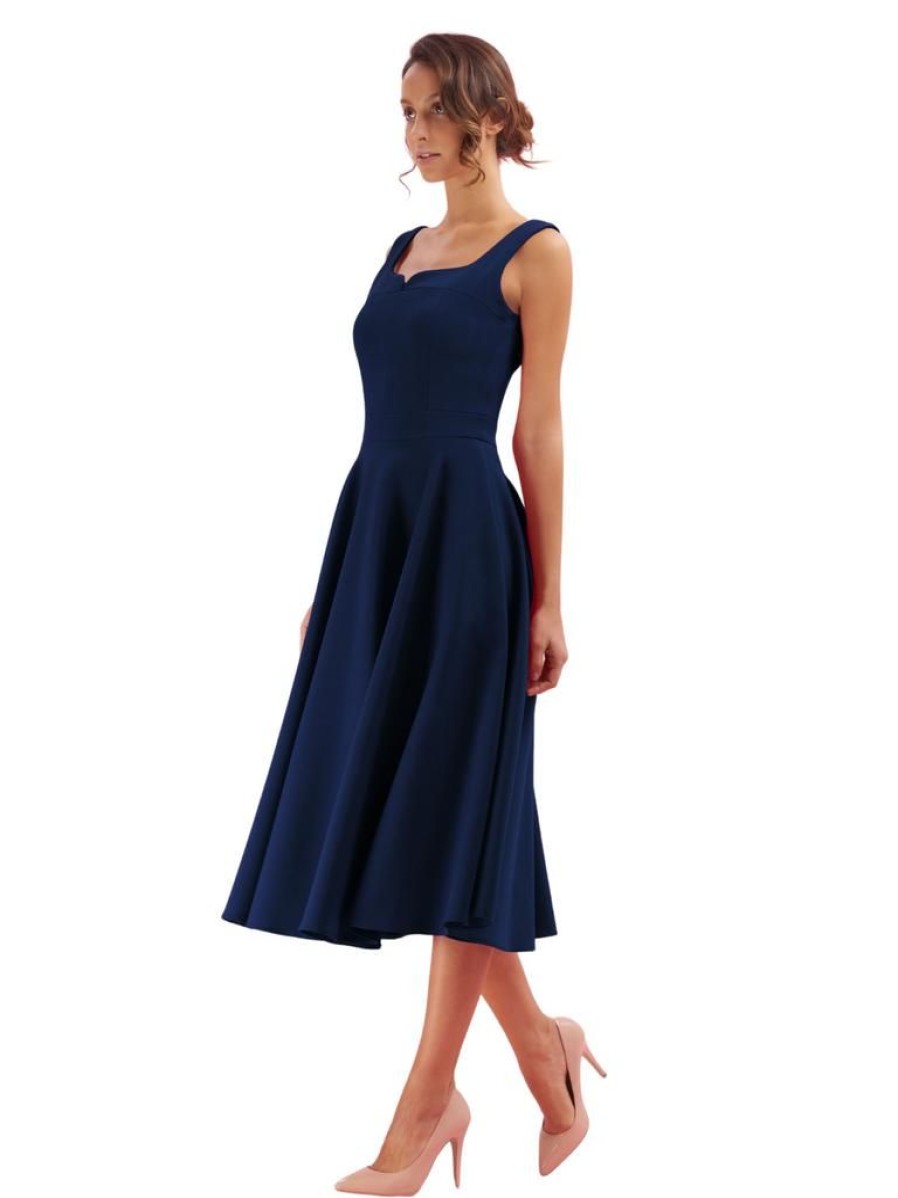 The Pretty Dress Company Lola Midi - Navy | Dresses