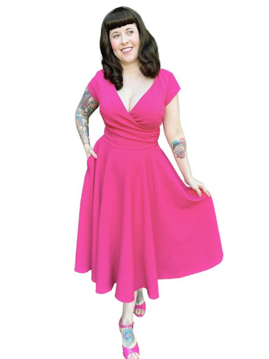 The Pretty Dress Company Hourglass Swing - Raspberry | Dresses