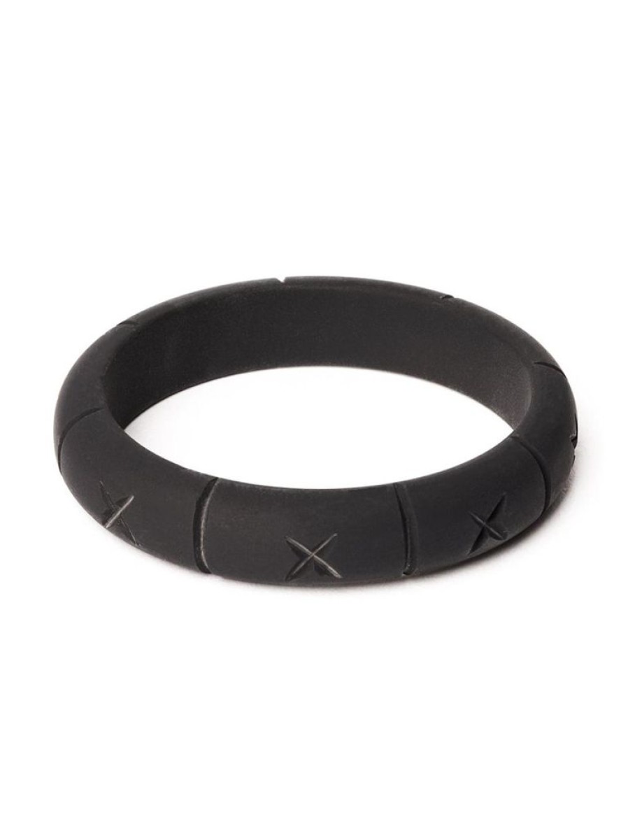 Splendette Midi Black Matte Bangle | Bangles