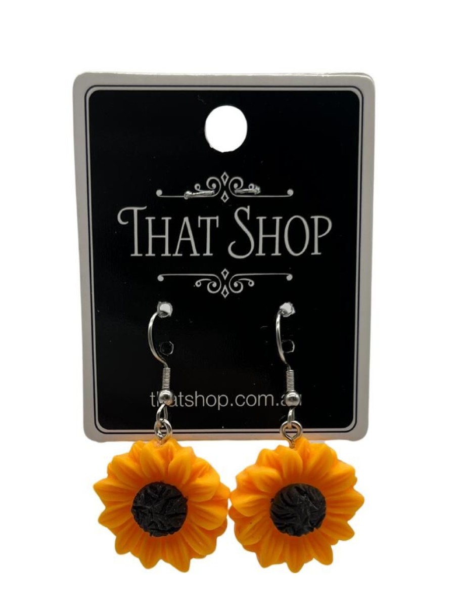 That Shop Sunflower Drop Earrings | Earrings