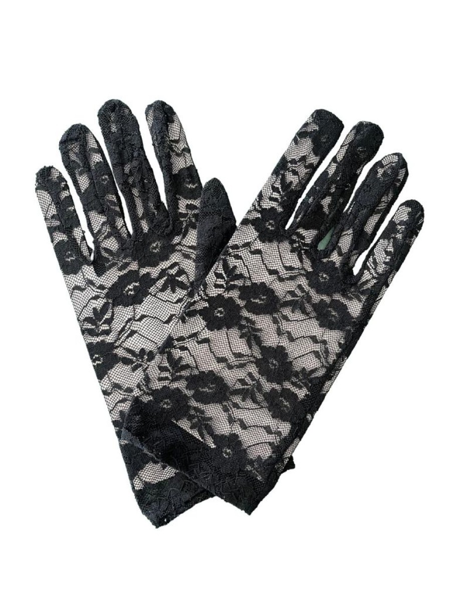 That Shop Wrist Lace Gloves - Black | Gloves