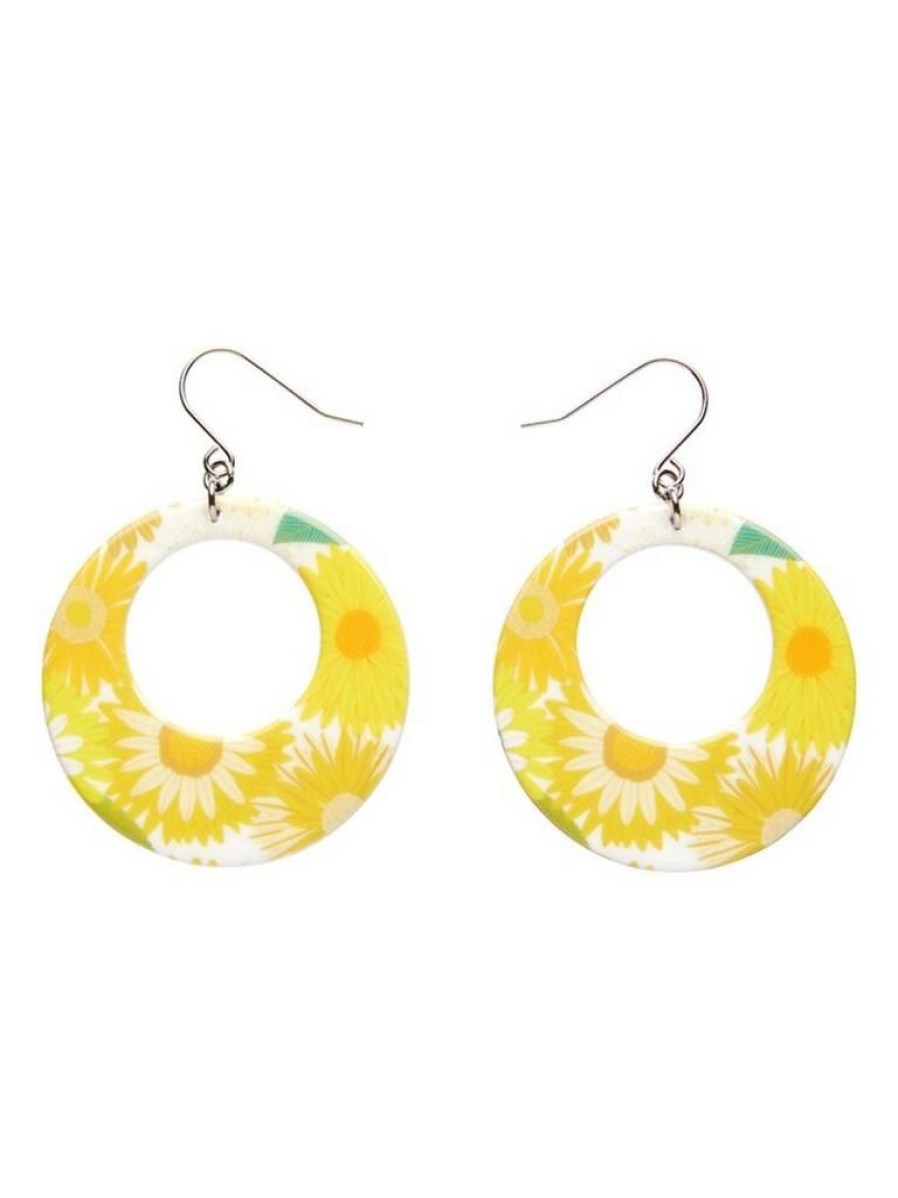 Erstwilder Daisy Circle Drop Earrings | Earrings