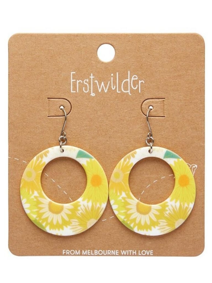 Erstwilder Daisy Circle Drop Earrings | Earrings