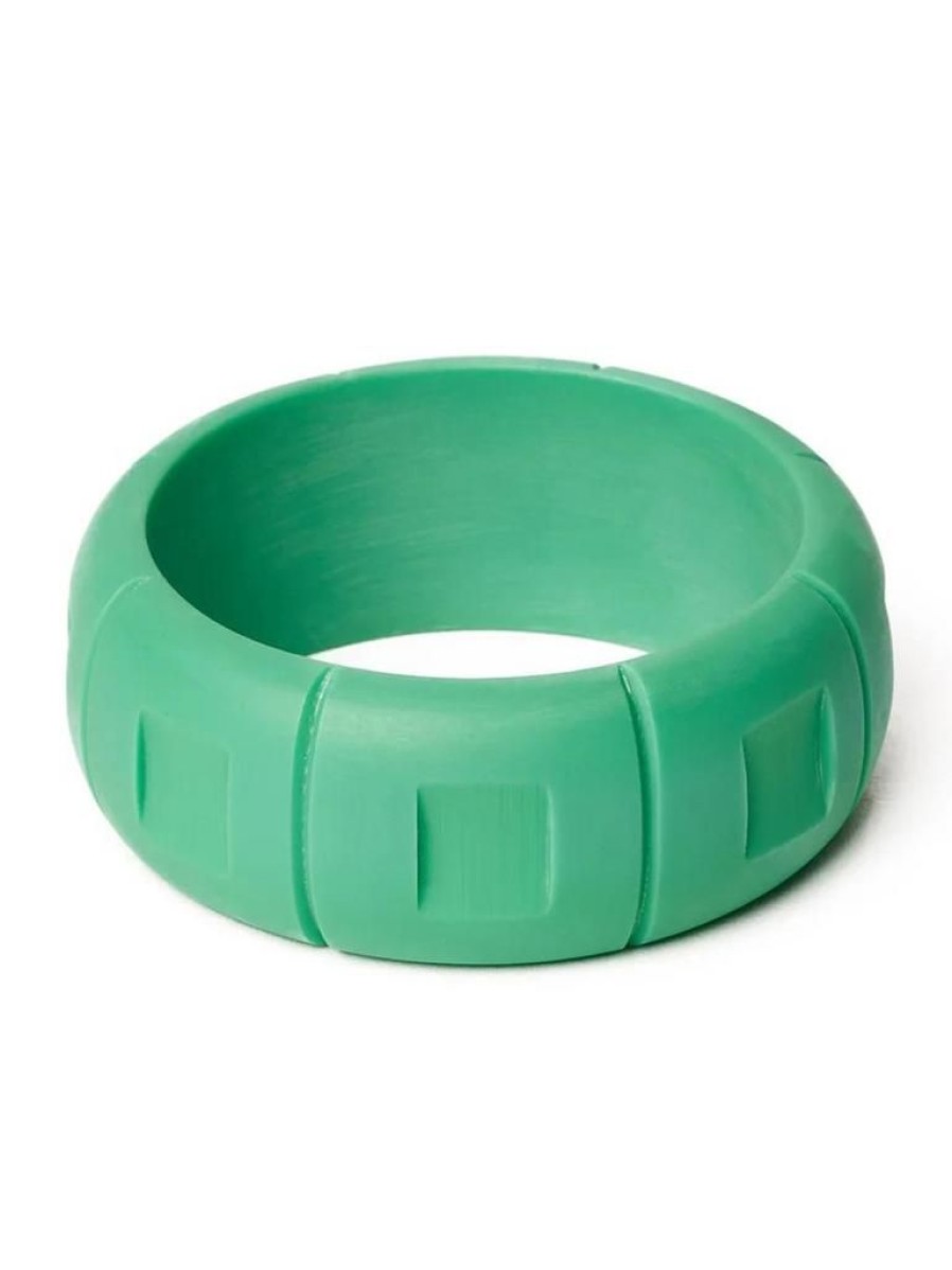 Splendette Wide Sea Glass Matte Bangle | Jewellery