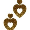 Emmi Helen Co. Sweetheart Hoop Earrings - Gold Glitter | Earrings