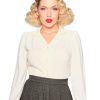 Collectif Pepper Blouse - Ivory | Tops & Blouses