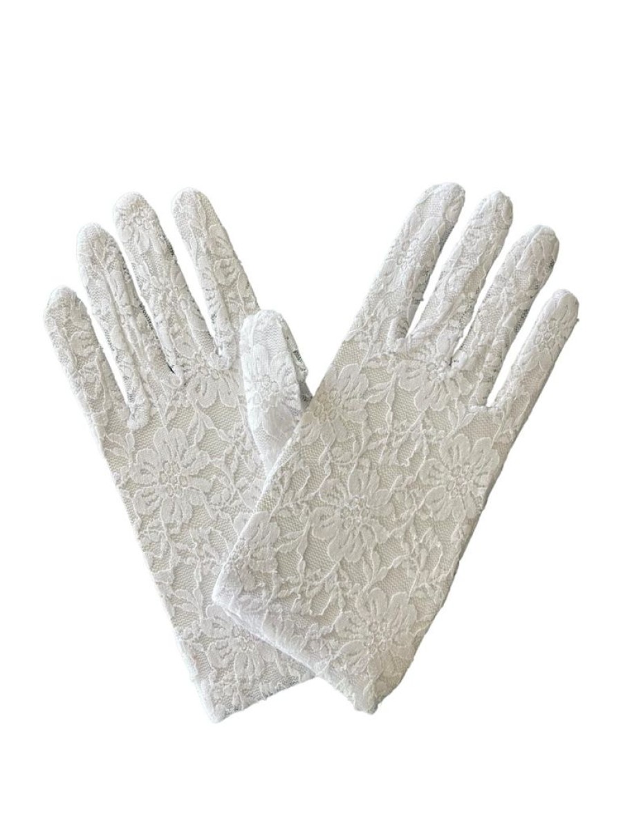 That Shop Wrist Lace Gloves - White | Gloves