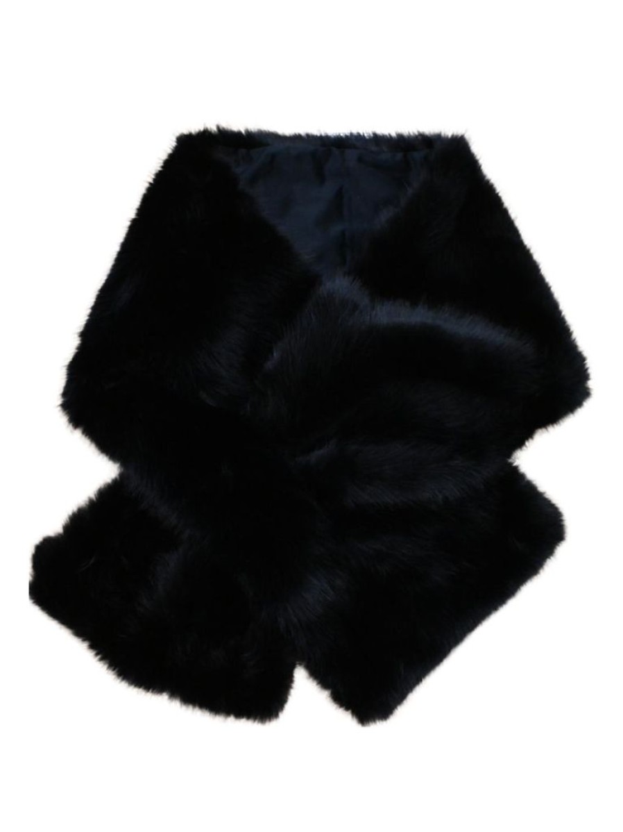 That Shop Lotte Faux Fur Stole - Black | Coats & Jackets