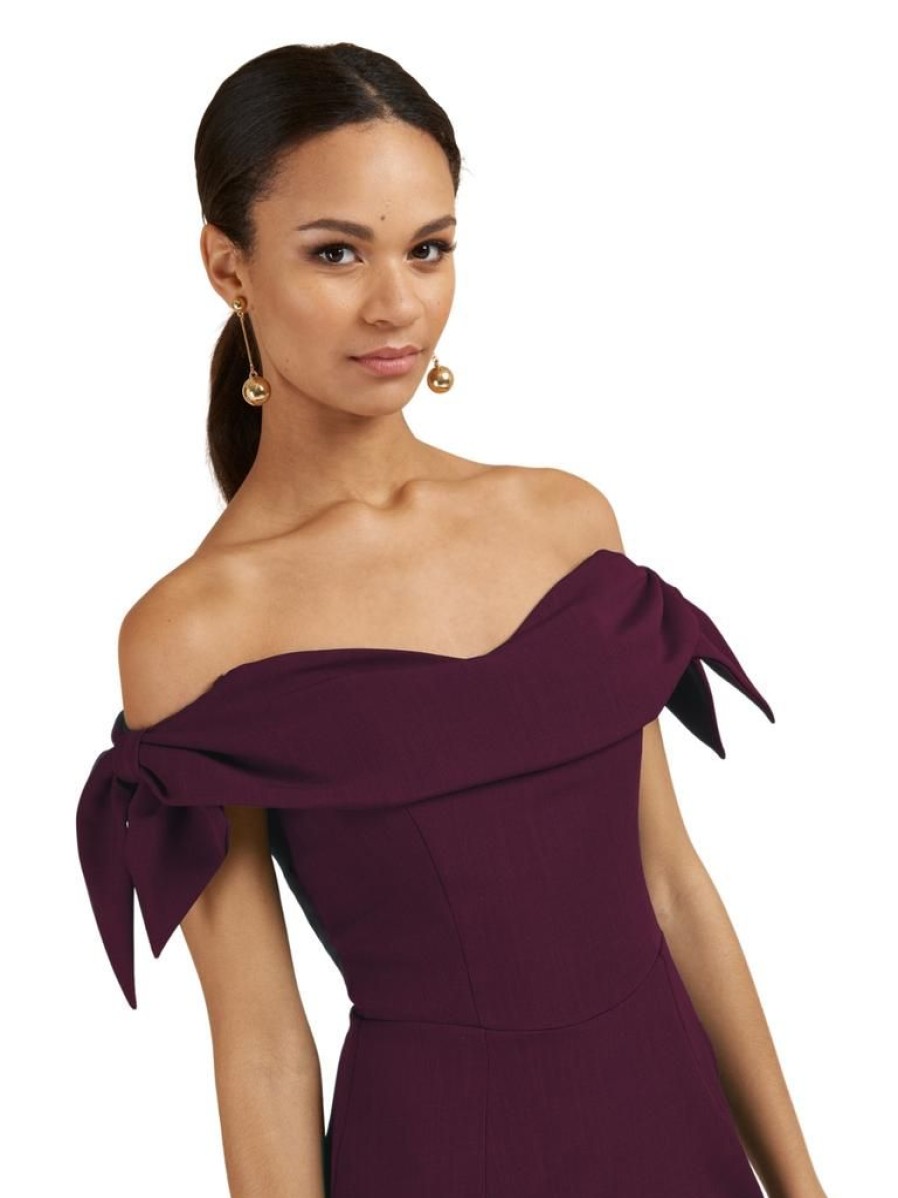 The Pretty Dress Company Tilly Bow Pencil - Grape | Dresses