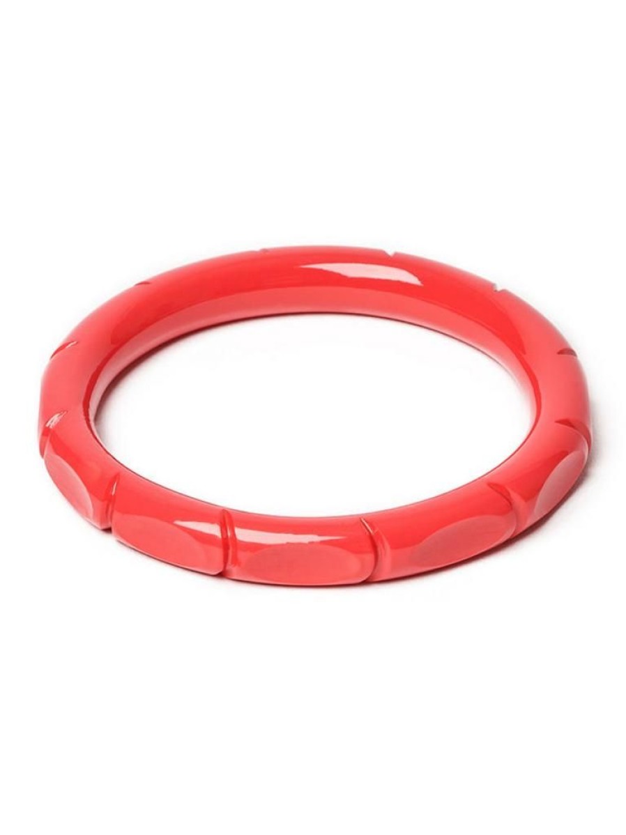 Splendette Narrow Hibiscus Heavy Carve Bangle | Bangles