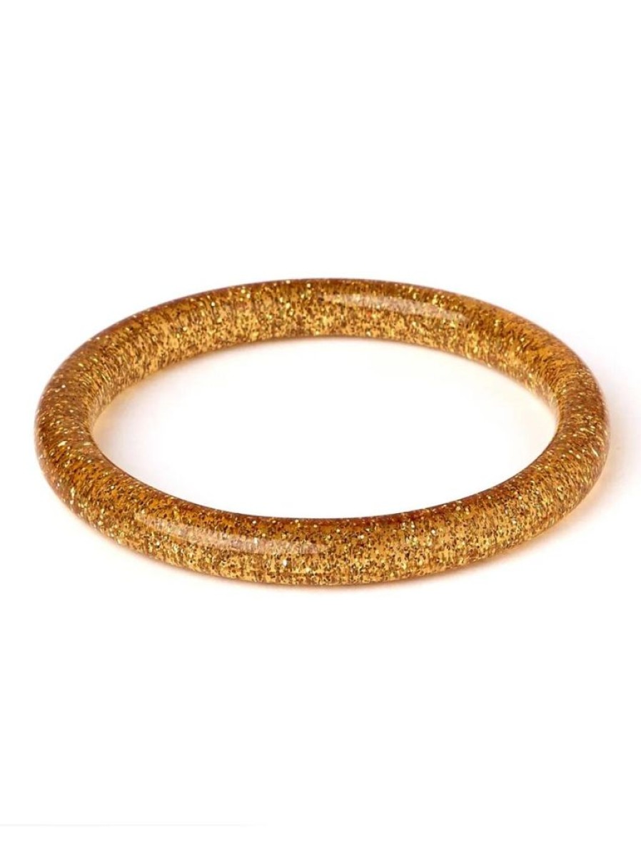 Splendette Narrow Pale Gold Glitter Bangle - Duchess | Jewellery