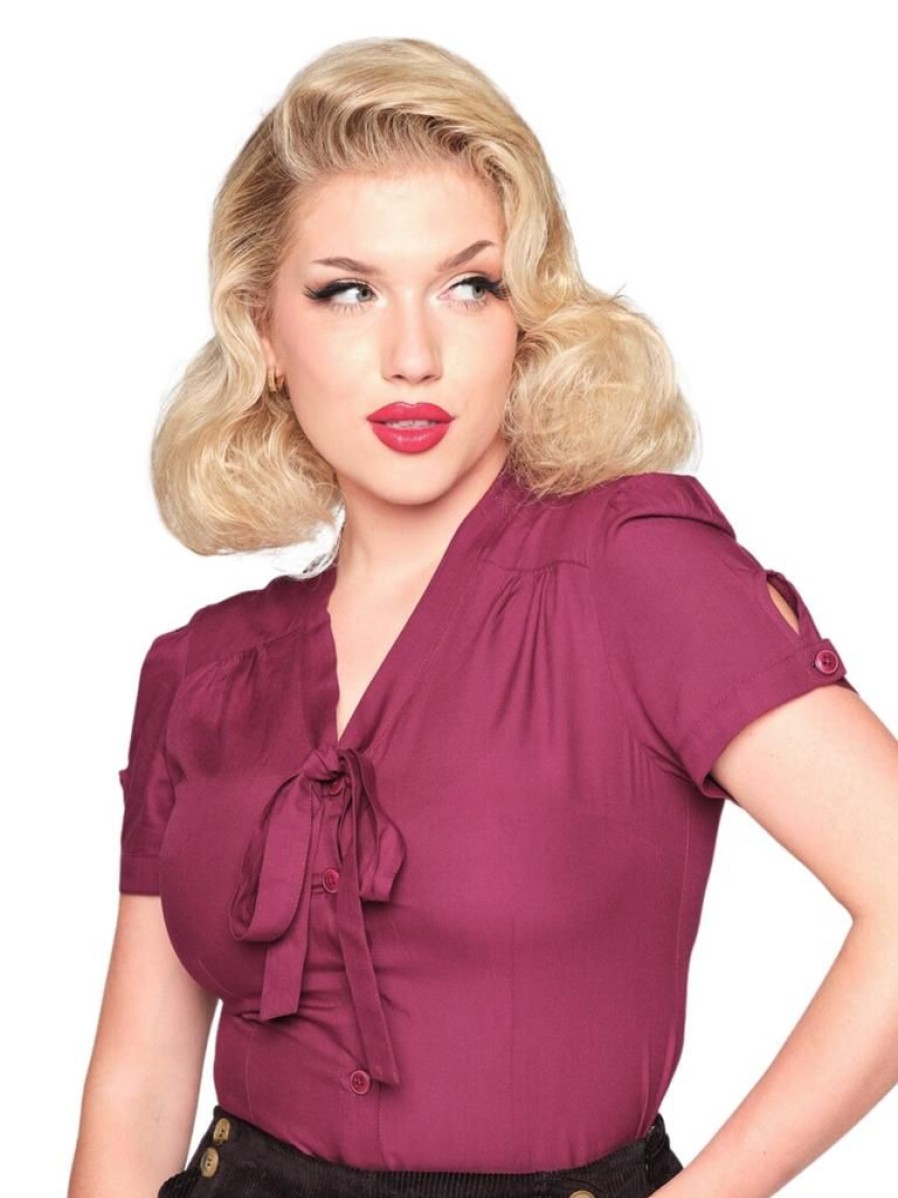 Collectif Tura Blouse - Wine | Tops & Blouses