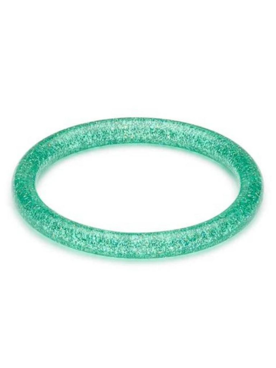 Splendette Narrow Green Lagoon Glitter Bangle | Bangles