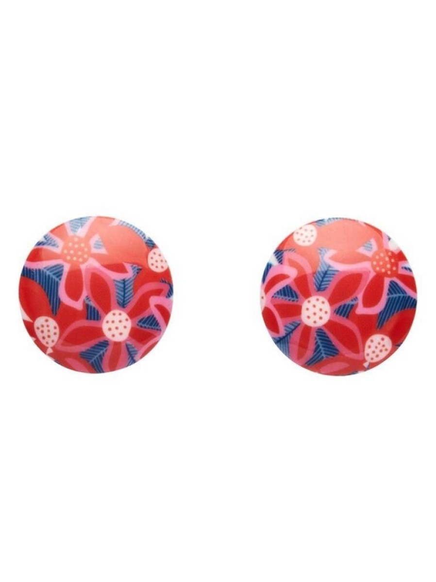 Erstwilder Christmas Bush Rounded Stud Earrings | Earrings