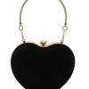 That Shop Adore Velvet Heart Bag - Black | Bags