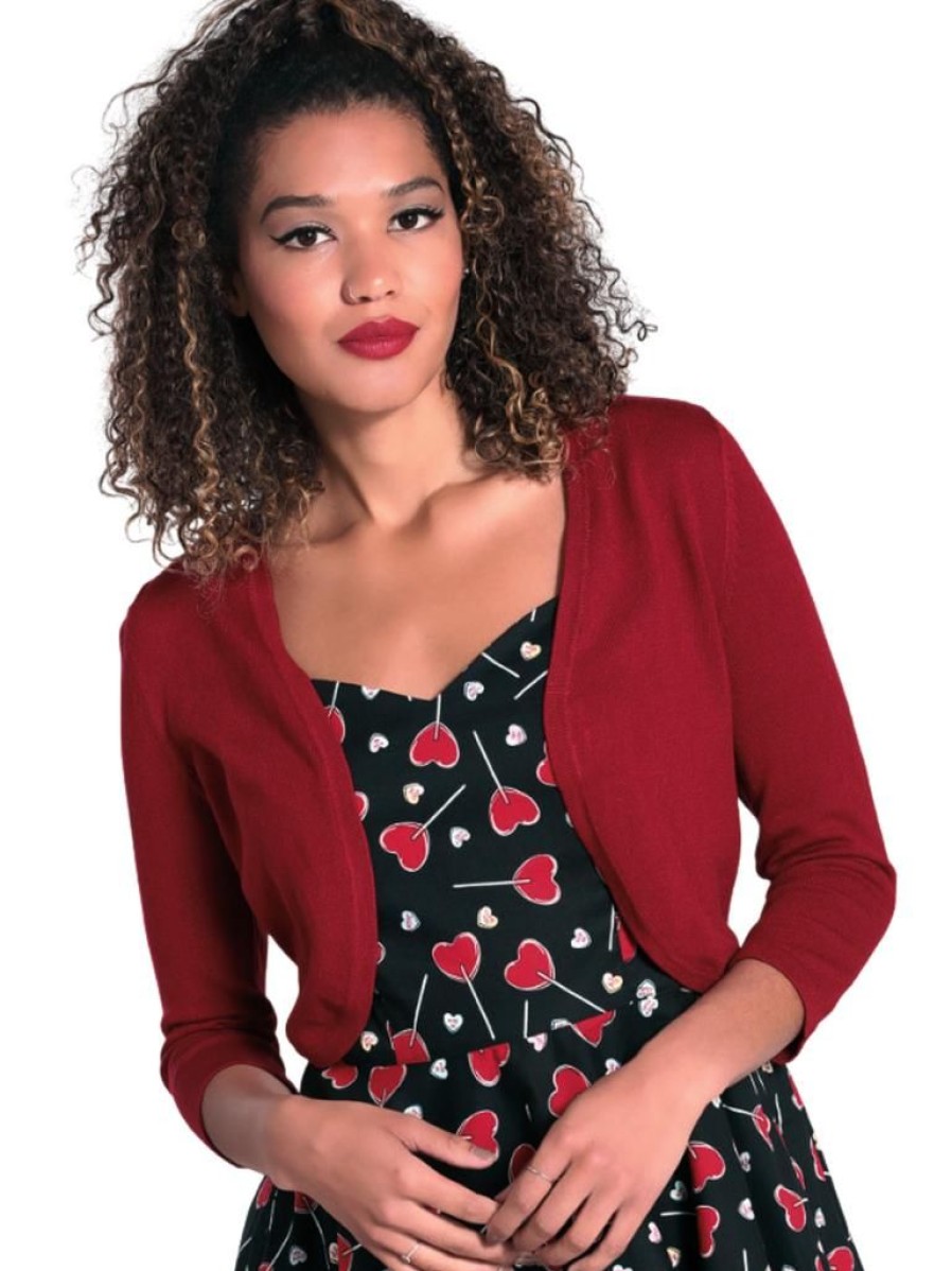 Hell Bunny Maggie Bolero - Red | Cardigans