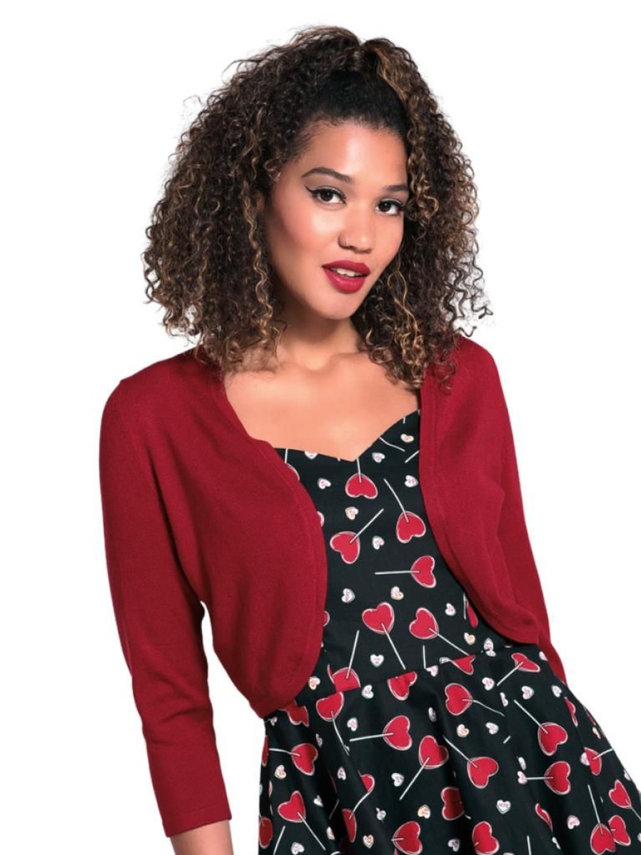 Hell Bunny Maggie Bolero - Red | Cardigans