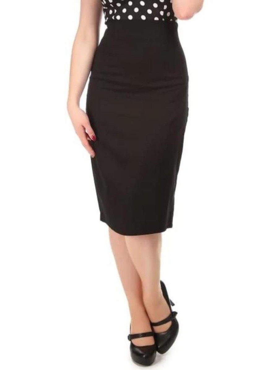 Collectif Fiona Pencil Skirt - Black | Skirts