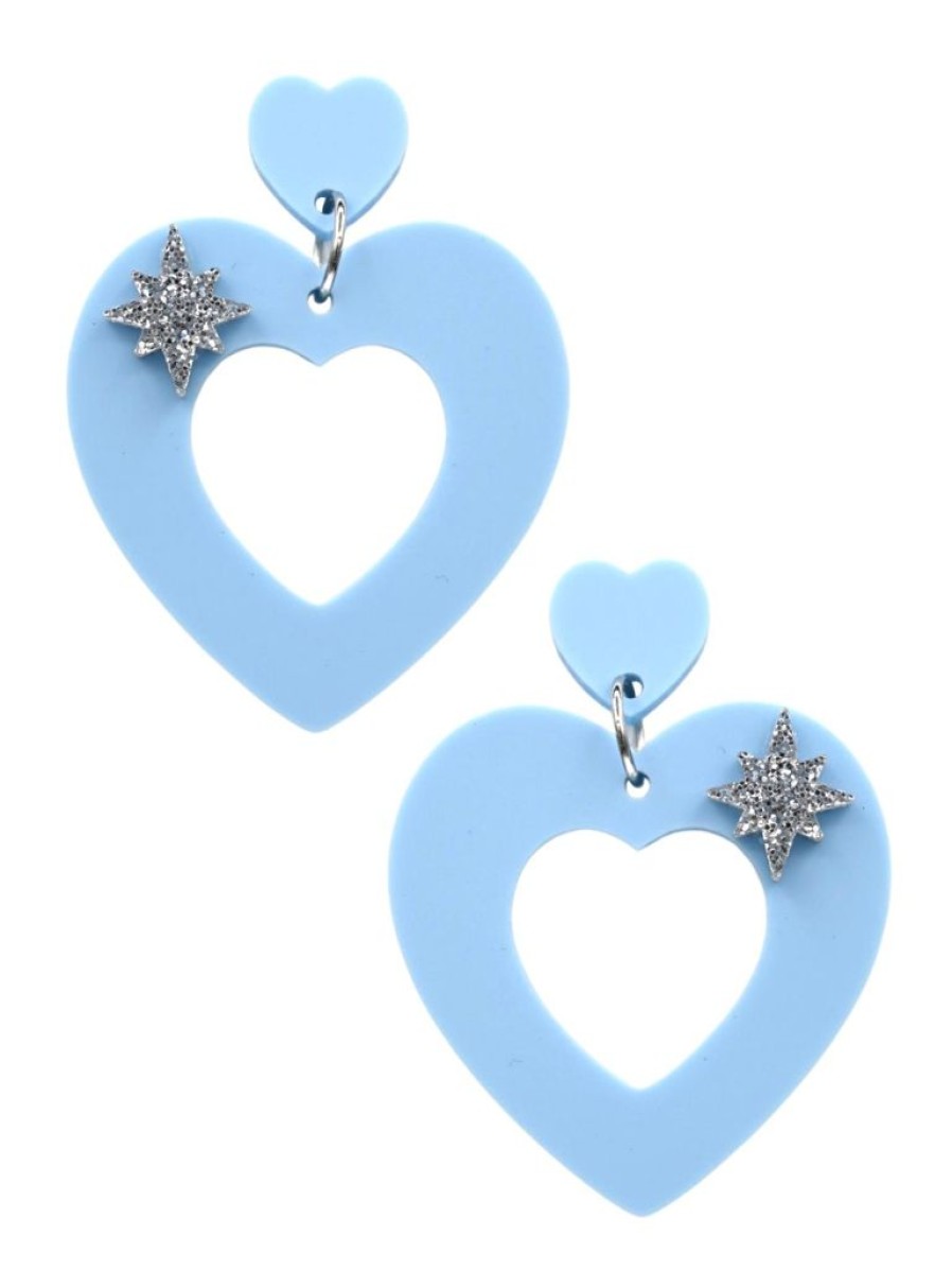 Emmi Helen Co. Valentine Hoop Earrings - Pastel Blue | Earrings