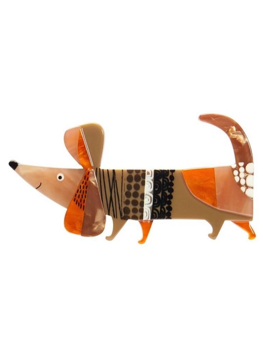 Erstwilder A Dachshund Named Bark Brooch | Jewellery