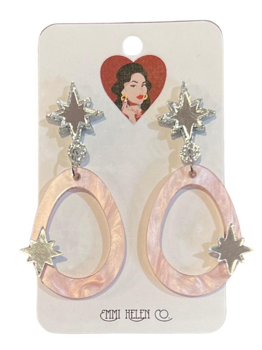 Emmi Helen Co. Large Bonbon Star Earrings - Pink | Earrings