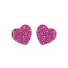 Emmi Helen Co. Sweetheart Studs - Pink Glitter | Jewellery