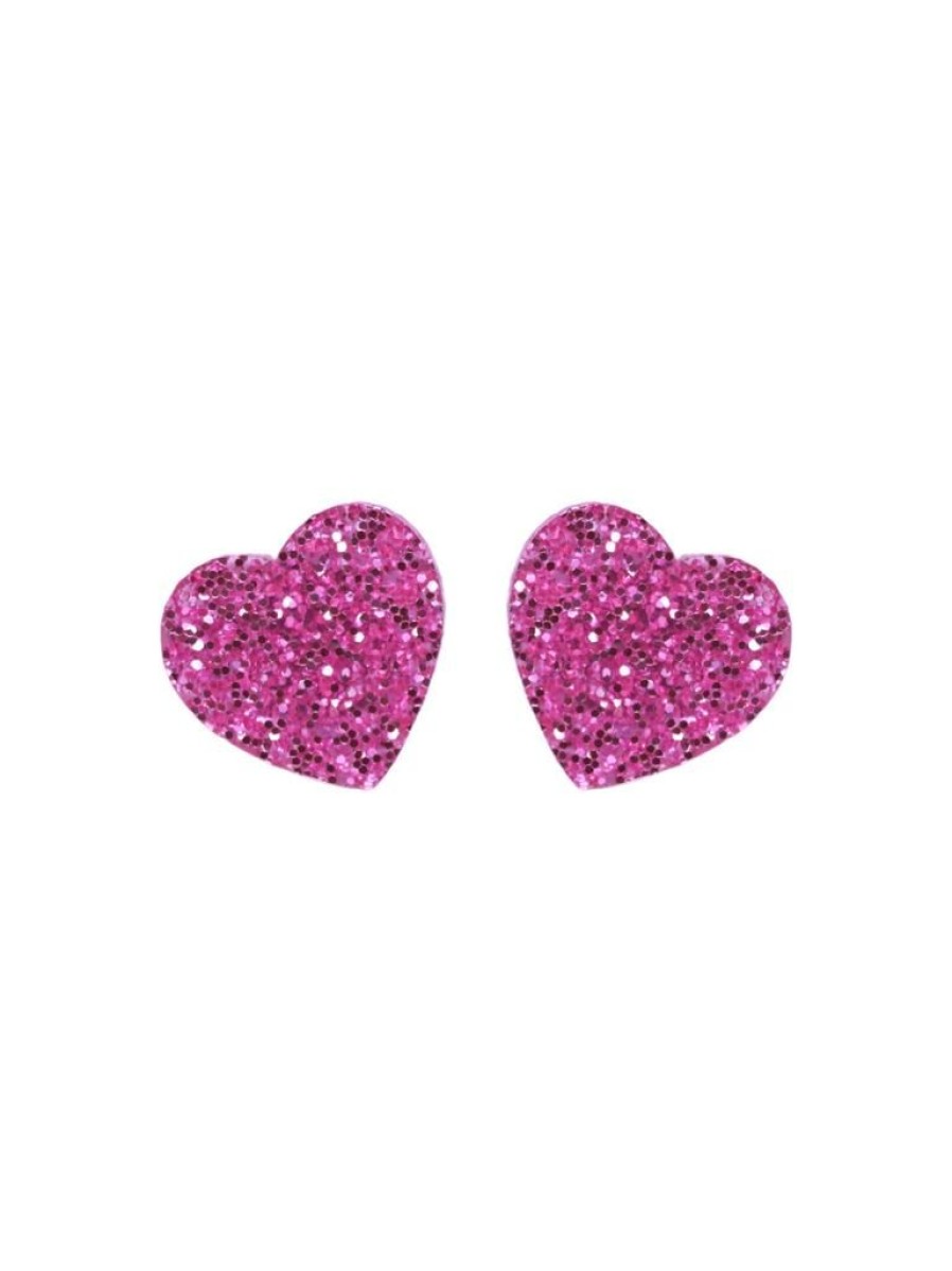 Emmi Helen Co. Sweetheart Studs - Pink Glitter | Jewellery