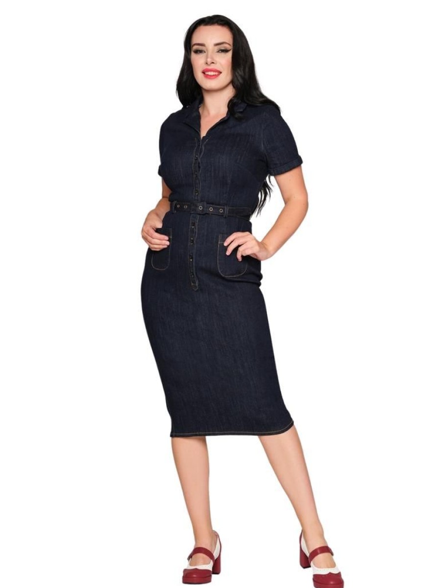 Collectif Caterina Denim Pencil | Dresses