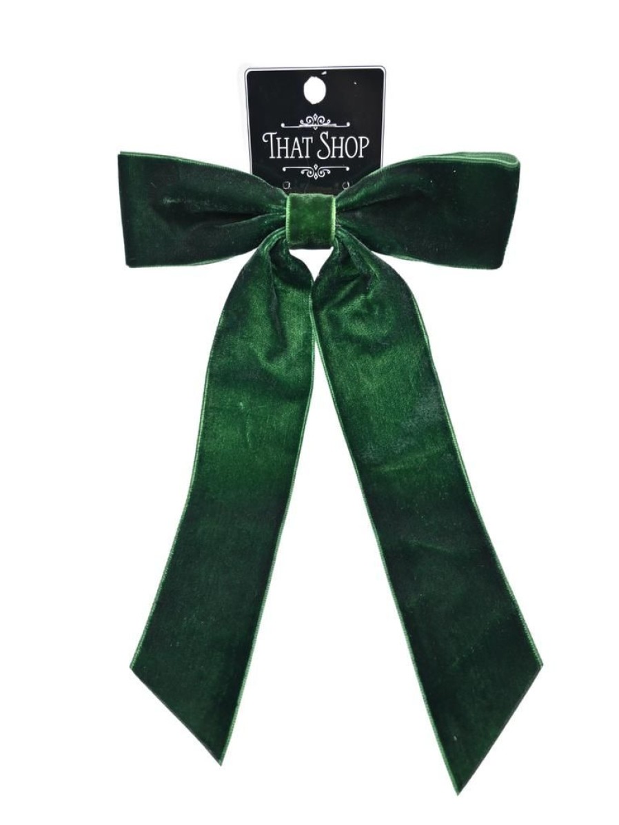 That Shop Harriet Bow Barrette - Forest Green | Hair Accessories