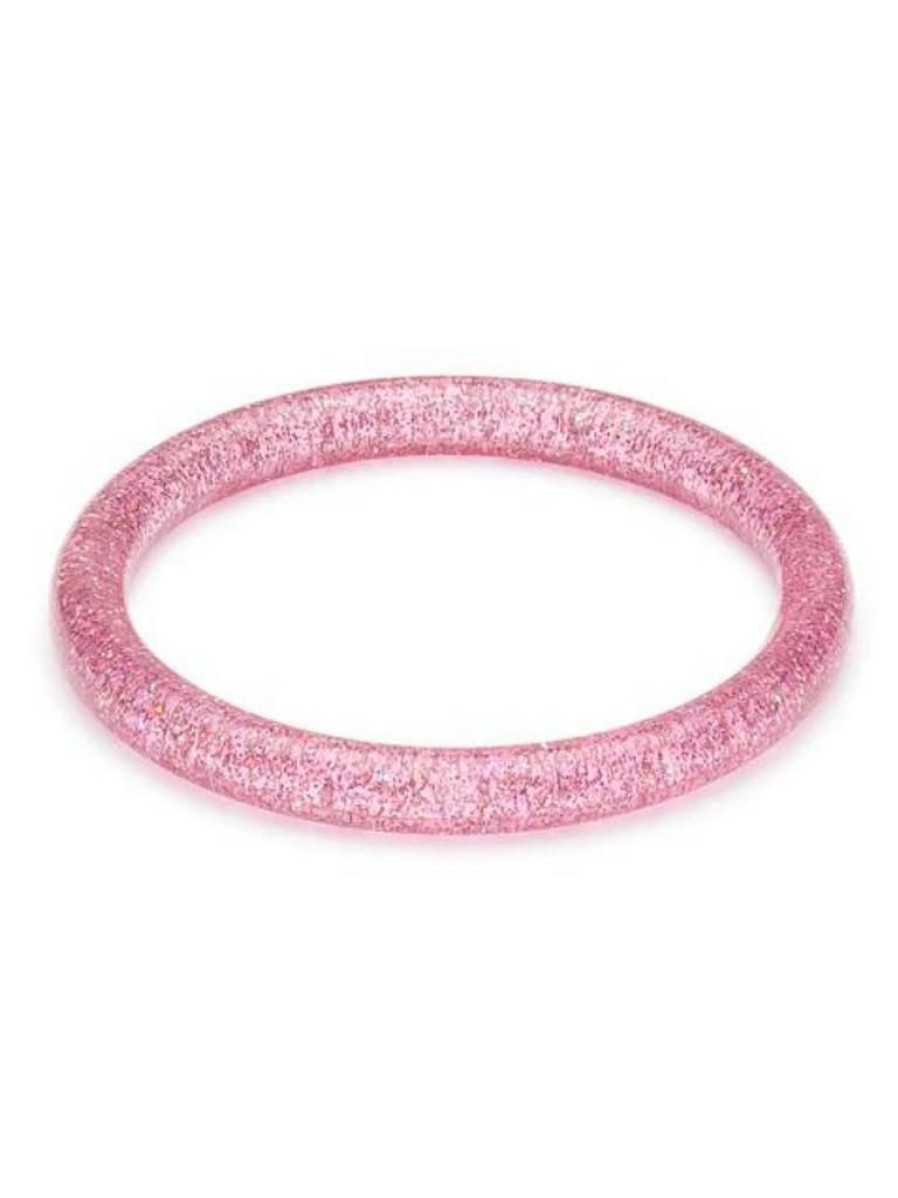 Splendette Narrow Pale Pink Glitter Bangle | Bangles