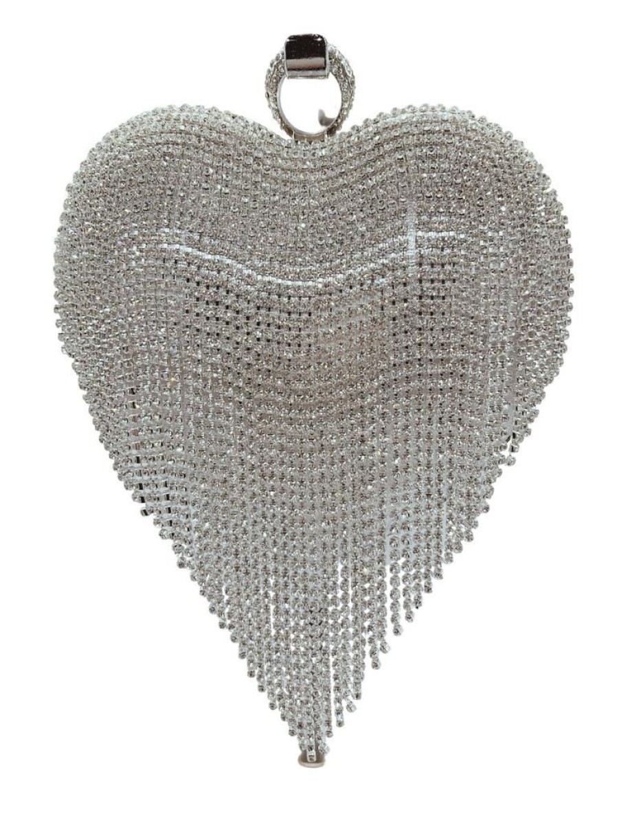 That Shop Amour Diamante Evening Bag - Silver | Bags