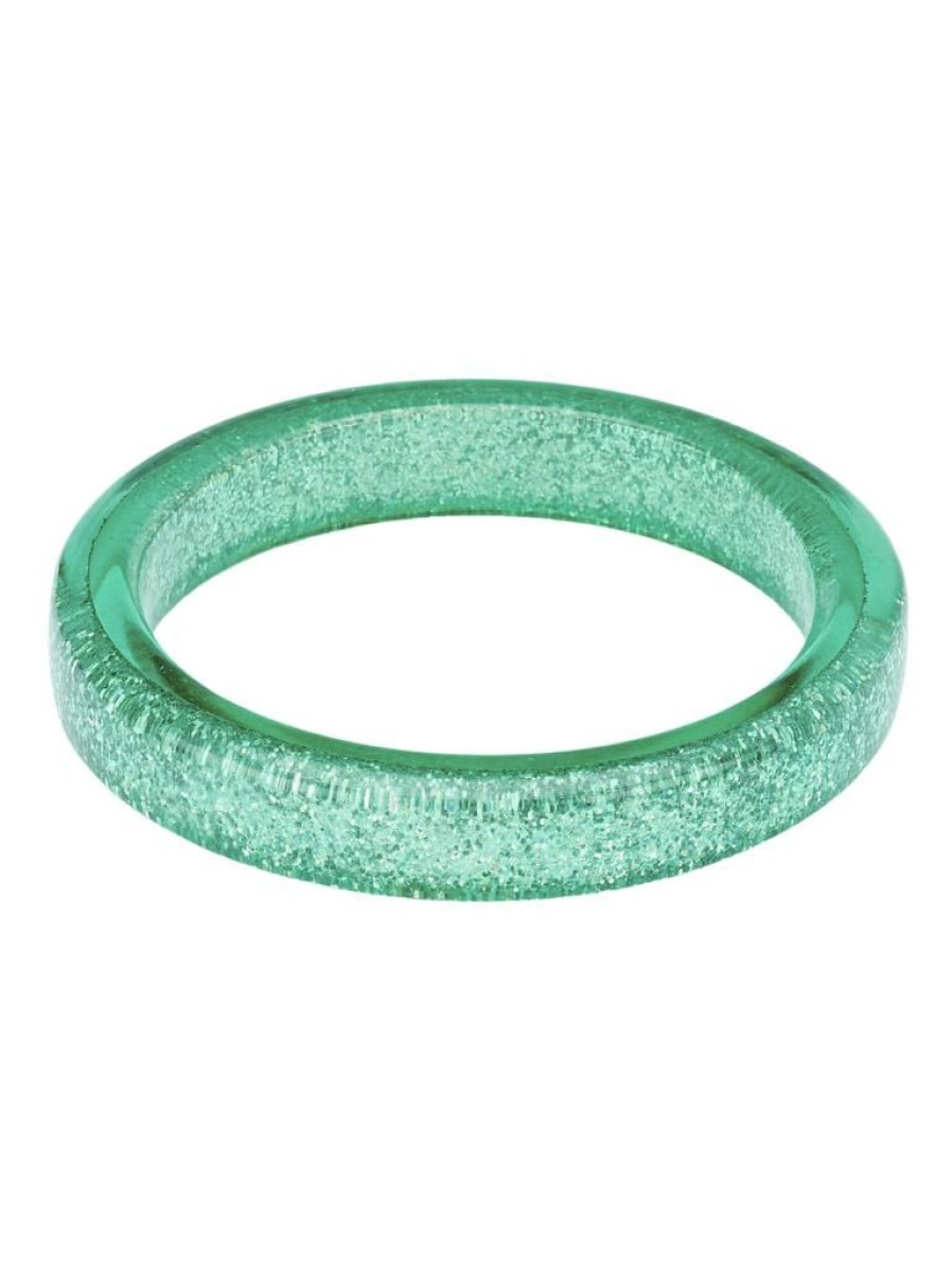 Splendette Green Lagoon Glitter Bangle | Bangles