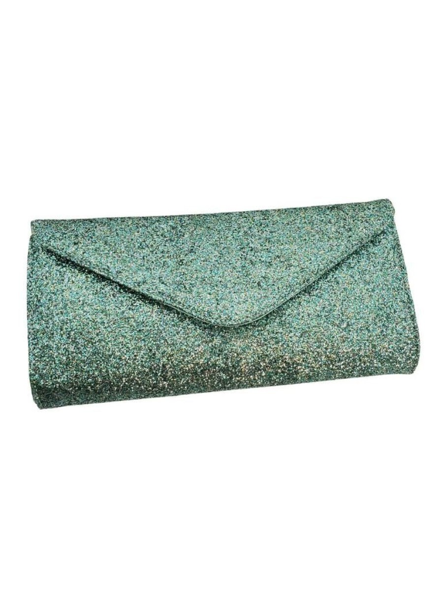 Tatyana Glitter Clutch - Green | Bags