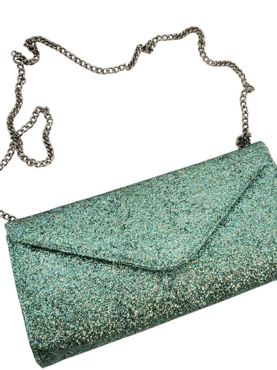 Tatyana Glitter Clutch - Green | Bags