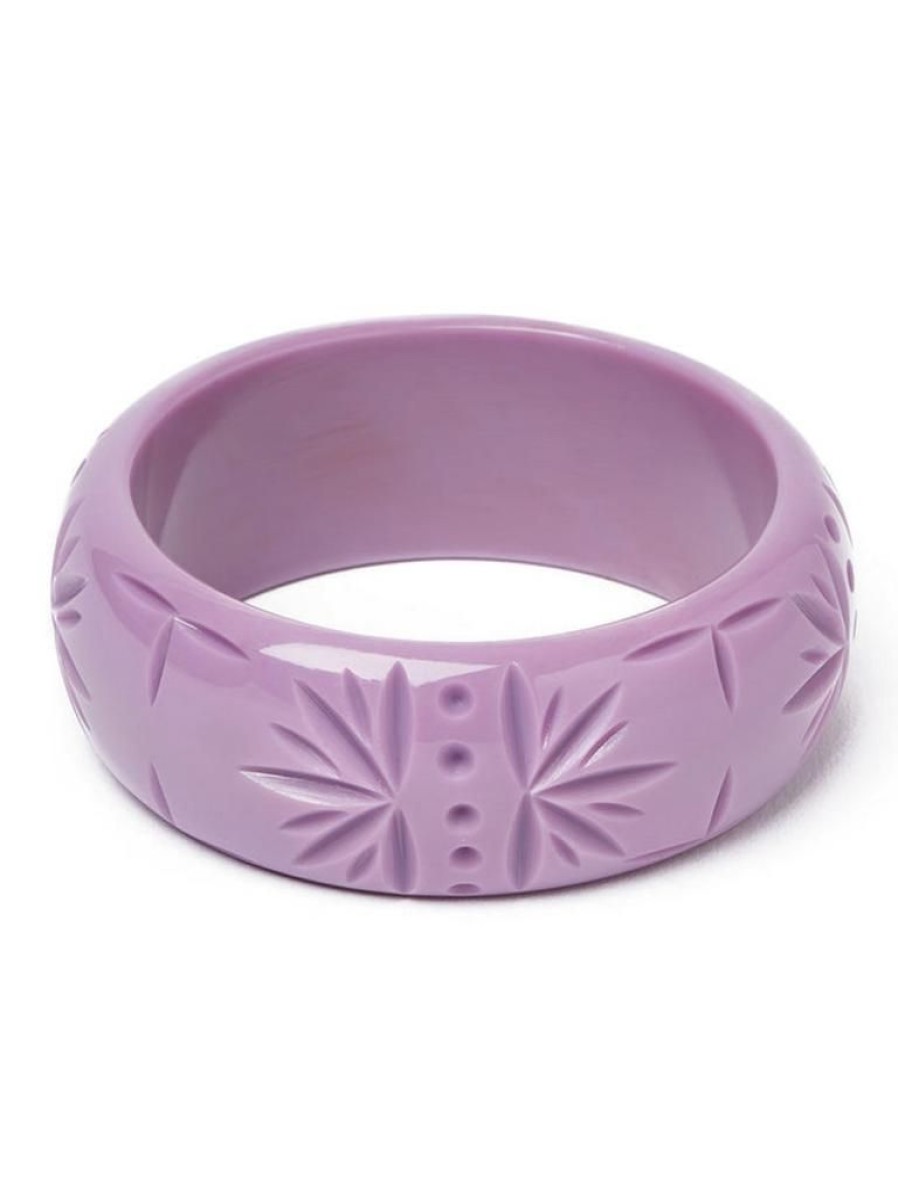 Splendette Wide Heather Heavy Carve Bangle | Bangles