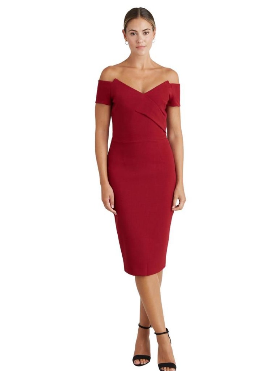 The Pretty Dress Company Temptress Pencil - Bordeaux | Dresses