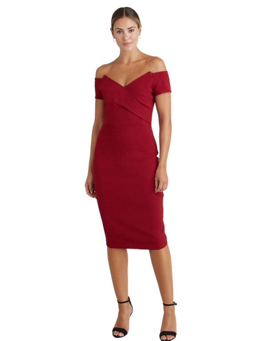 The Pretty Dress Company Temptress Pencil - Bordeaux | Dresses