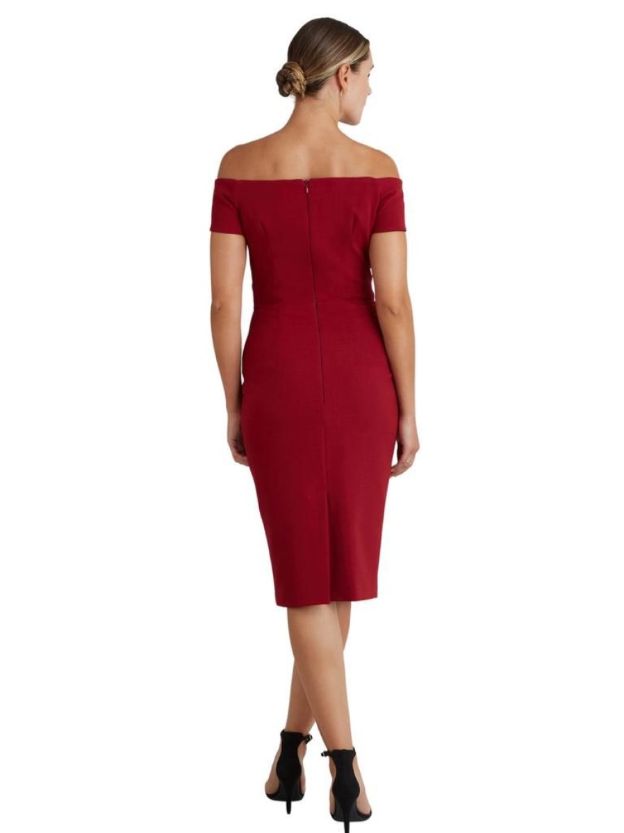 The Pretty Dress Company Temptress Pencil Bordeaux Dresses