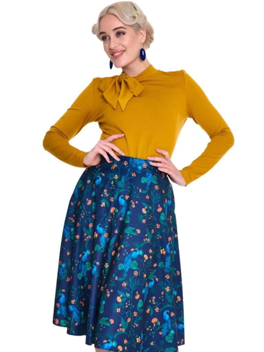 Voodoo Vixen Floral Peacock Swing Skirt | Skirts