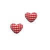 Emmi Helen Co. Gingham Heart Studs - Red | Jewellery