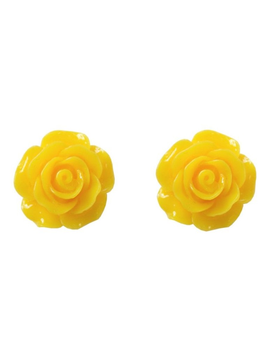 Collectif English Rose Studs - Yellow | Earrings