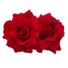 That Shop Double Velvet Rose Hair Flower - Red | Hair Accessories