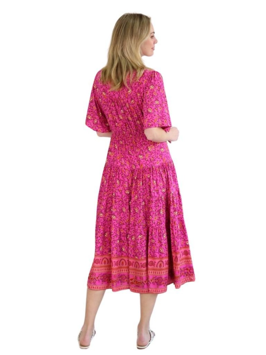 Shareen Magenta Midi | Dresses