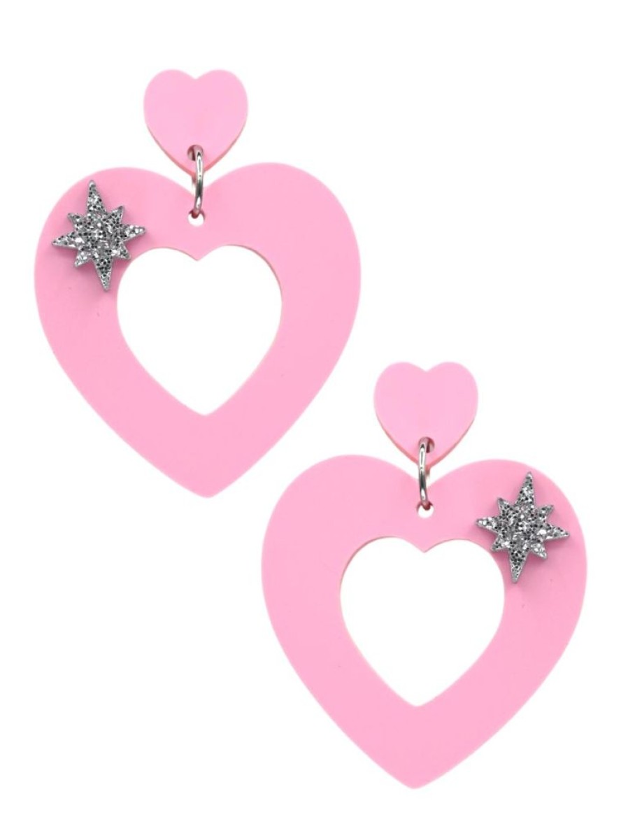 Emmi Helen Co. Valentine Hoop Earrings - Pastel Pink | Jewellery