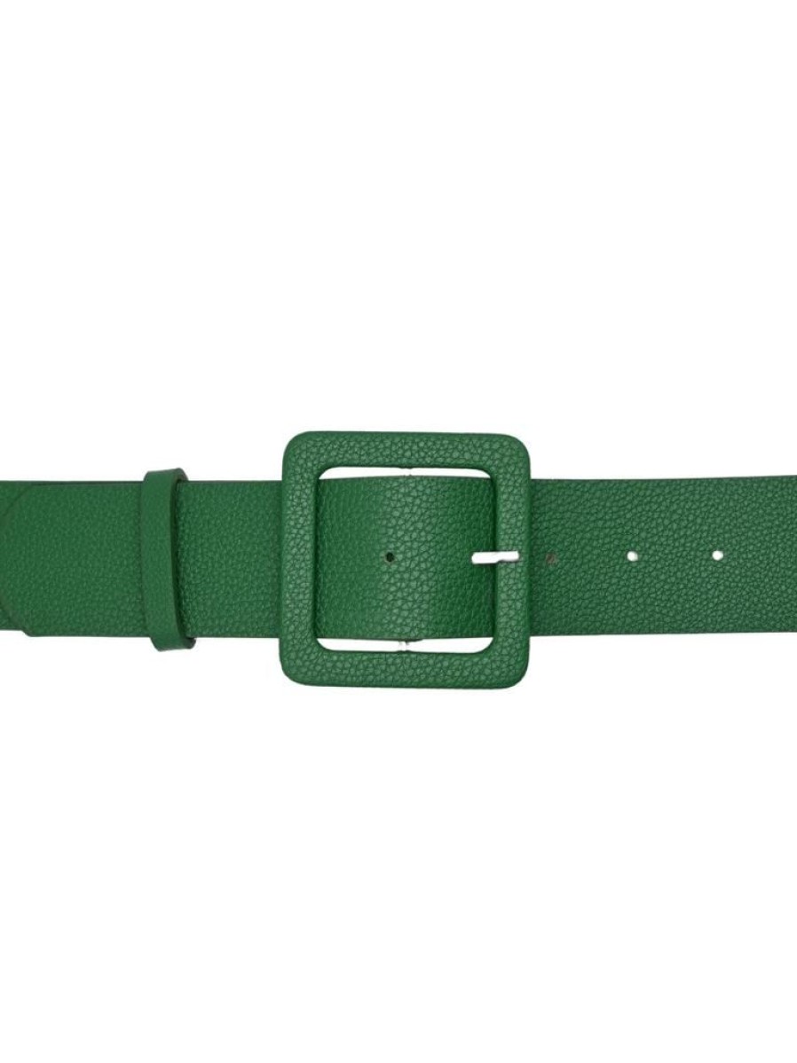 That Shop Lisa Square Buckle Belt - Green | Belts