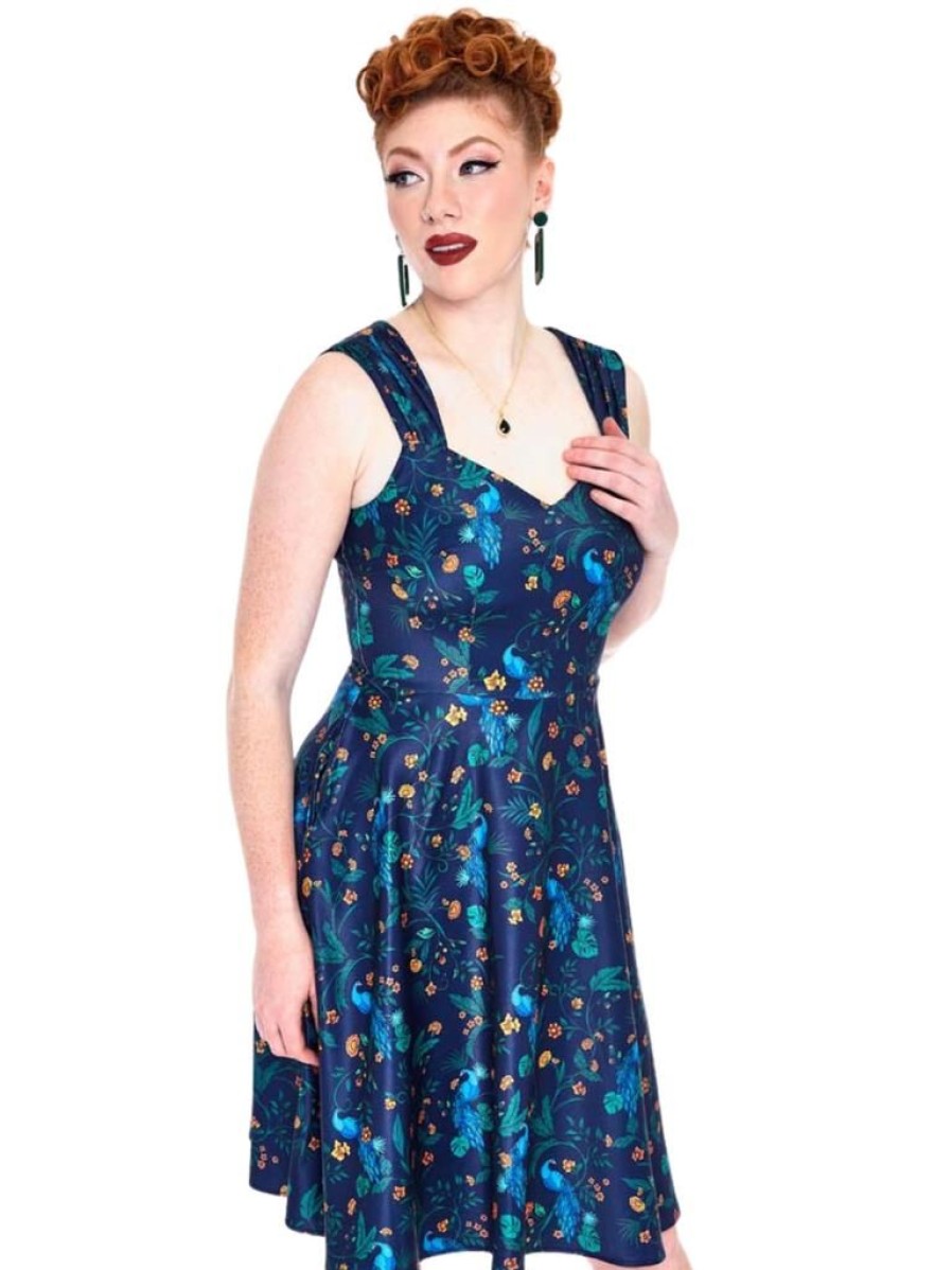 Voodoo Vixen Floral Peacock Swing | Dresses