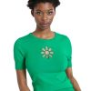 Hell Bunny Flower Power Top - Green | Tops & Blouses