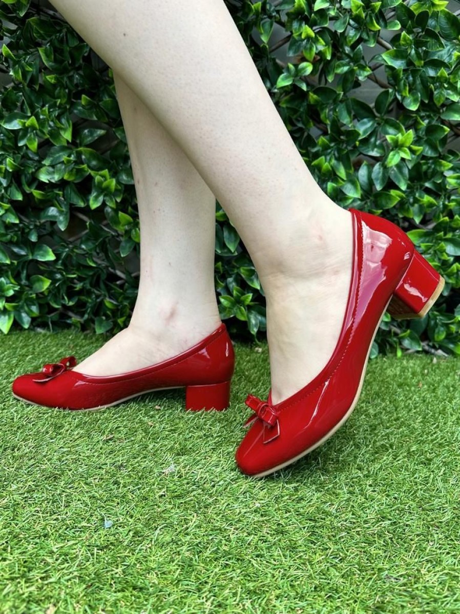 That Shop 9 To 5 Chunky Heel - Red | Shoes