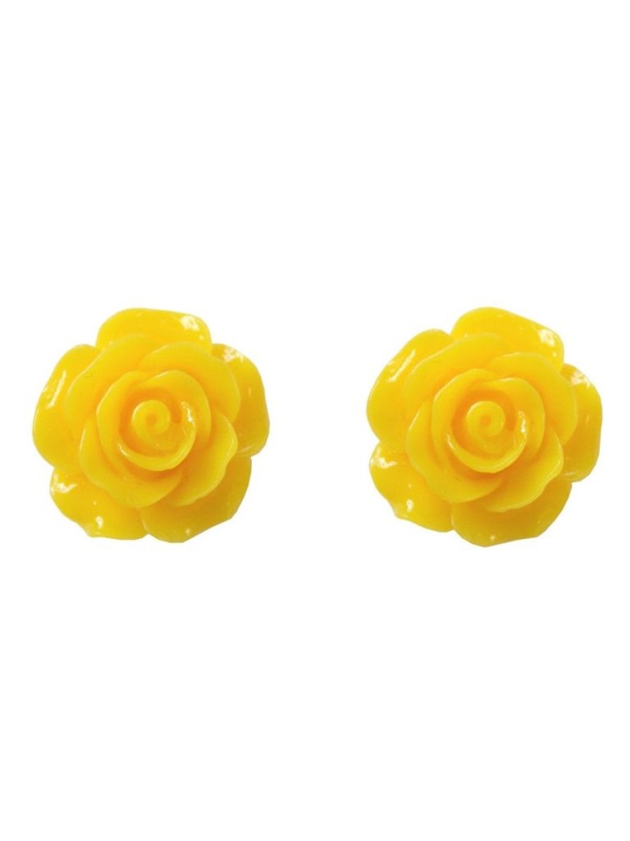 Collectif English Rose Studs - Yellow | Jewellery